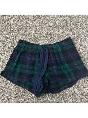 Old Navy Tartan Plaid Pajama Shorts - Green and Navy